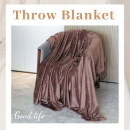Alivio Small Faux Fur Mink Throw Luxury Super Soft Plain Bed Sofa Settee Throw Blanket - Chocolate