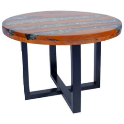Berkfield Rustic Coffee Table Teak Resin 60 Cm - thumbnail 3