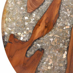 Berkfield Rustic Coffee Table Teak Resin 60 Cm - thumbnail 7
