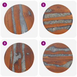 Berkfield Rustic Coffee Table Teak Resin 60 Cm - thumbnail 5