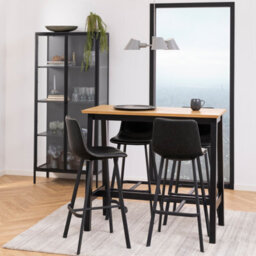 Furniture To Go Newcastle Tall 2 Door Display Cabinet In Matt Black - thumbnail 5