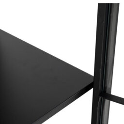 Furniture To Go Newcastle Tall 2 Door Display Cabinet In Matt Black - thumbnail 8