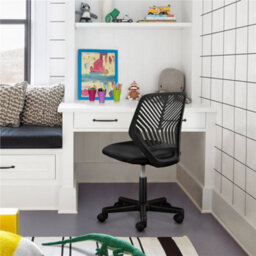 Yaheetech Ergonomic Armless Mesh Office Chair - Black - thumbnail 1