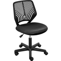 Yaheetech Ergonomic Armless Mesh Office Chair - Black - thumbnail 2