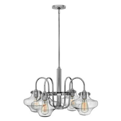 Luminosa Lighting Elstead Congress Multi Arm Chandelier Chrome Finish, E27 - image 1