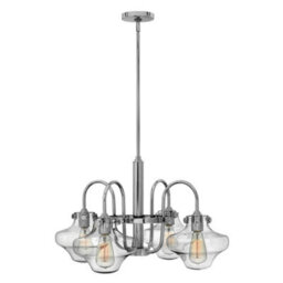 Luminosa Lighting Elstead Congress Multi Arm Chandelier Chrome Finish, E27
