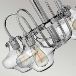 Luminosa Lighting Elstead Congress Multi Arm Chandelier Chrome Finish, E27 - thumbnail 4