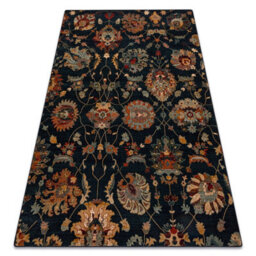 RugsX Wool Carpet Omega Latica Flowers Dark Blue 235X350 Cm - thumbnail 4