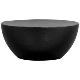 Vidaxl Coffee Table Hammered Aluminium 70X30 Cm Black - thumbnail 3