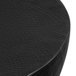 Vidaxl Coffee Table Hammered Aluminium 70X30 Cm Black - thumbnail 5