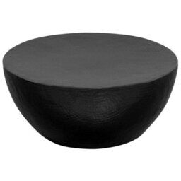 Vidaxl Coffee Table Hammered Aluminium 70X30 Cm Black - thumbnail 2