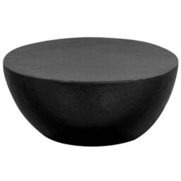 Vidaxl Coffee Table Hammered Aluminium 70X30 Cm Black - thumbnail 1