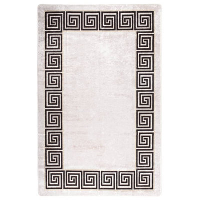 Berkfield Rug Washable 160X230 Cm Light Beige Anti Slip