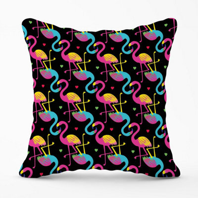 Warren Reed Designer Vivid Flamingo Pattern Outdoor Cushion 45Cm X 45Cm - image 1