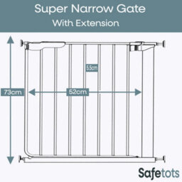 Bettacare Super Narrow Pet Gate, Black, 66.5Cm - 74Cm, Extra Narrow Dog Gate, Safety Barrier For Puppies And Pets - thumbnail 3