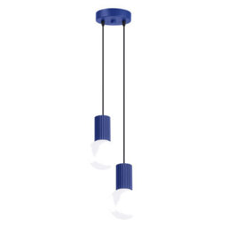 Sollux Lighting Halo Aluminum/glass Ultramarine 2 Lights Modern Pendant Lamps
