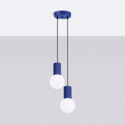 Sollux Lighting Halo Aluminum/glass Ultramarine 2 Lights Modern Pendant Lamps - thumbnail 2