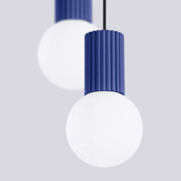 Sollux Lighting Halo Aluminum/glass Ultramarine 2 Lights Modern Pendant Lamps - thumbnail 5