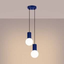 Sollux Lighting Halo Aluminum/glass Ultramarine 2 Lights Modern Pendant Lamps - thumbnail 3