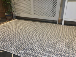 Second Nature Online Greta Soft Bedroom Rug Grey Dark Herringbone Pattern / 70 Cm X 115 Cm - thumbnail 8