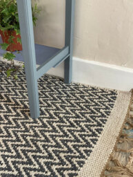 Second Nature Online Greta Soft Bedroom Rug Grey Dark Herringbone Pattern / 70 Cm X 115 Cm - thumbnail 7