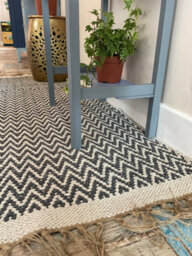 Second Nature Online Greta Soft Bedroom Rug Grey Dark Herringbone Pattern / 70 Cm X 115 Cm - thumbnail 1