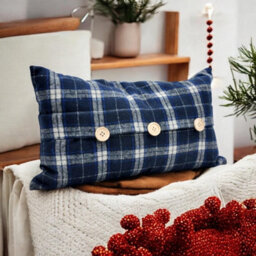 Minster Cushion Cover Only - Velvet - L1 X W50 X H30 Cm - Blue - thumbnail 3