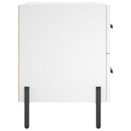 Berkfield Modern Bedside Cabinet White 40X35X47.5 Cm Engineered Wood - thumbnail 7