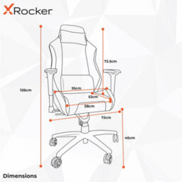 X Rocker Messina Ergonomic Pc Office Gaming Chair - Fabric Black - thumbnail 9