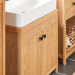 Sobuy Bzr98-N, Under Sink Cabinet Bathroom Vanity Unit Bathroom Storage Cabinet, Wood Veneer,w60Xd35Xh60 - thumbnail 4