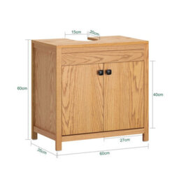 Sobuy Bzr98-N, Under Sink Cabinet Bathroom Vanity Unit Bathroom Storage Cabinet, Wood Veneer,w60Xd35Xh60 - thumbnail 3