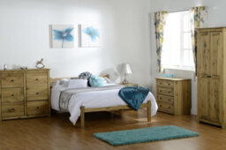 Seconique Panama Waxed Pine Finish 2 Door Wardrobe - thumbnail 8