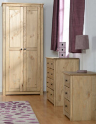 Seconique Panama Waxed Pine Finish 2 Door Wardrobe - thumbnail 9