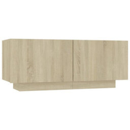 Berkfield Bedside Cabinet Sonoma Oak 100X35X40 Cm Engineered Wood - thumbnail 2