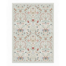 Decoranddecor Area Rugs, Living Room Rugs, Washable Rugs, 160X230Cm, Non-Slip, Pet Friendly, Low Pile, Floral Rug - Astra - thumbnail 2