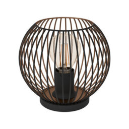 Eglo Almanzora Black & Copper Wire Modern Steel Table Lamp - thumbnail 2