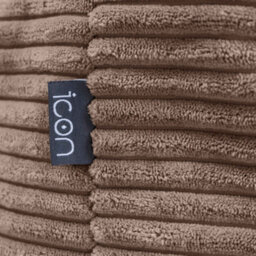 Icon Milano Jumbo Cord Round Footstool Bean Bag, Mocha Brown - thumbnail 4