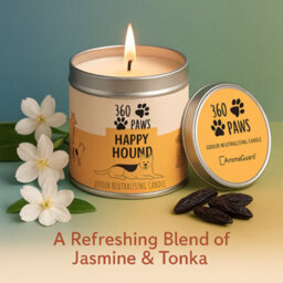 Eco Bag Scented Pet Odour Neutralising Candle Fresh Jasmine & Tonka 50 Hour Burn Time Aromaguard Technology - thumbnail 7