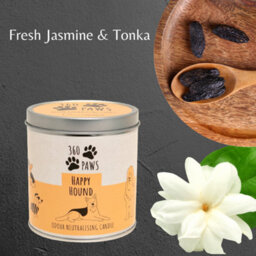 Eco Bag Scented Pet Odour Neutralising Candle Fresh Jasmine & Tonka 50 Hour Burn Time Aromaguard Technology - thumbnail 3