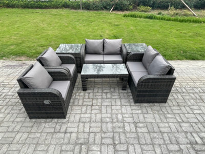 Fimous 7 Piece Rattan Garden Furniture Set Outdoor Patio Sofa, Table And Chairs Garden Table For Pool Side, Balcony, Outdoor Set - image 1