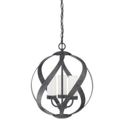 Luminosa Lighting Luminosa Quoizel Blacksmith Spherical Pendant Ceiling Light Old Black, Ip44 - thumbnail 6