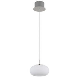 Luminosa Lighting Luminosa Quintara Dome Pendant Ceiling Light Nickel Matt Opal Glass Shade Led 3000K - thumbnail 2