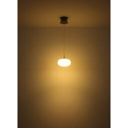 Luminosa Lighting Luminosa Quintara Dome Pendant Ceiling Light Nickel Matt Opal Glass Shade Led 3000K - thumbnail 5
