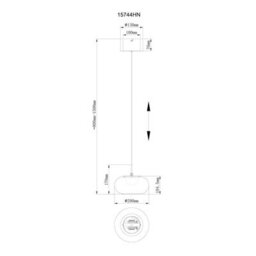 Luminosa Lighting Luminosa Quintara Dome Pendant Ceiling Light Nickel Matt Opal Glass Shade Led 3000K - thumbnail 7