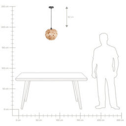 Wyld and Coco Acorn Shade Pendant Lamp, Natural Bamboo, Warm Light, 30Cm X 122Cm Drop - thumbnail 6