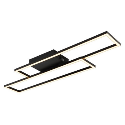 Luminosa Lighting Luminosa Tatjana Semi Flush Ceiling Light Matt Black Led 3000K - image 1