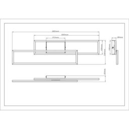 Luminosa Lighting Luminosa Tatjana Semi Flush Ceiling Light Matt Black Led 3000K - thumbnail 6