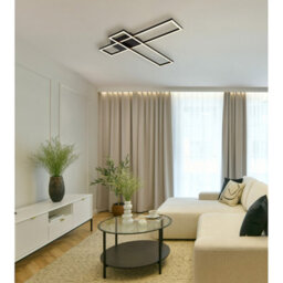 Luminosa Lighting Luminosa Tatjana Semi Flush Ceiling Light Matt Black Led 3000K - thumbnail 2
