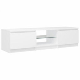 Berkfield Tv Cabinet With Led Lights White 140X40X35.5 Cm - thumbnail 3