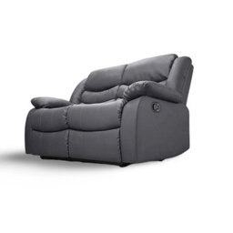 Roma Electric Leather Recliner 3+2 Seater Sofa Set Grey - thumbnail 4